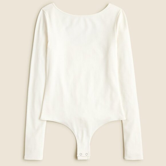 NWT J. Crew Cream Long Sleeve Bodysuit 3X - Picture 1 of 7